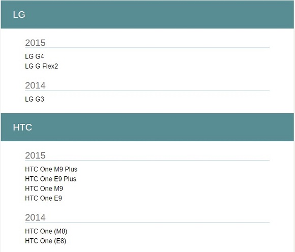 lg ve htc marshmallow güncellemesi