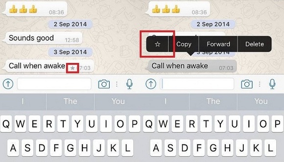 whatsapp mesaj işaretleme özelliği