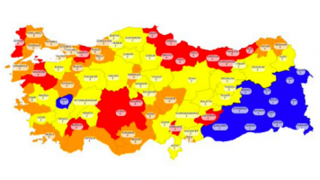 Türkiye Kızarıyor, Mavi İllerin Sayısı Azaldı!